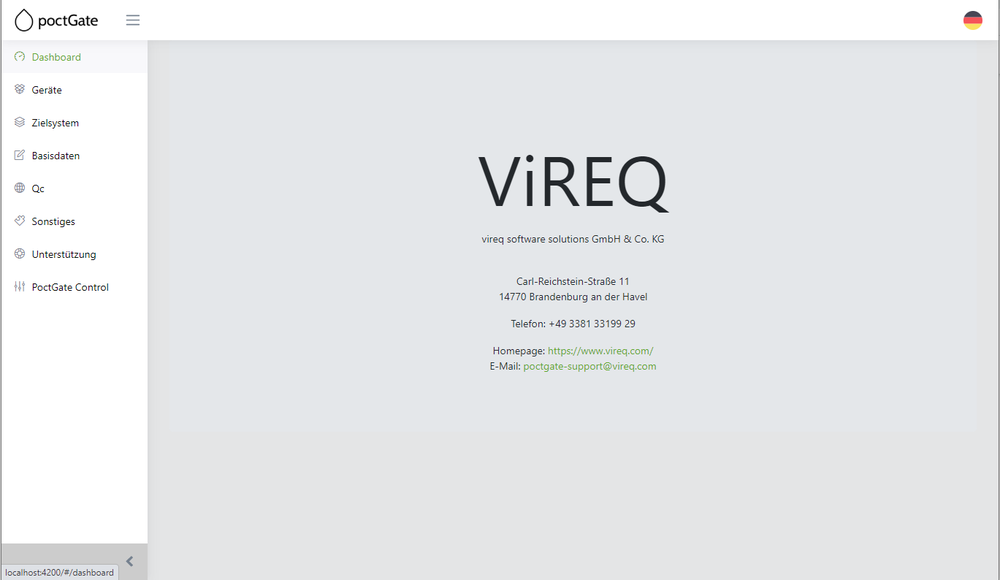 Ein Screenshot von poctGATE